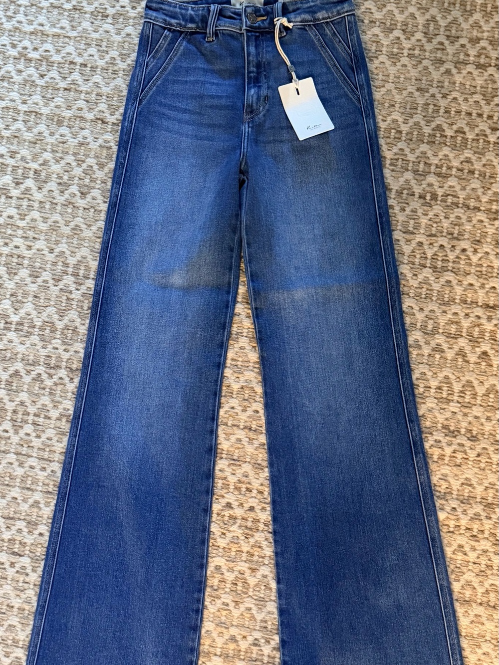 KanCan Medium Blue Wide Leg Denim Jeans